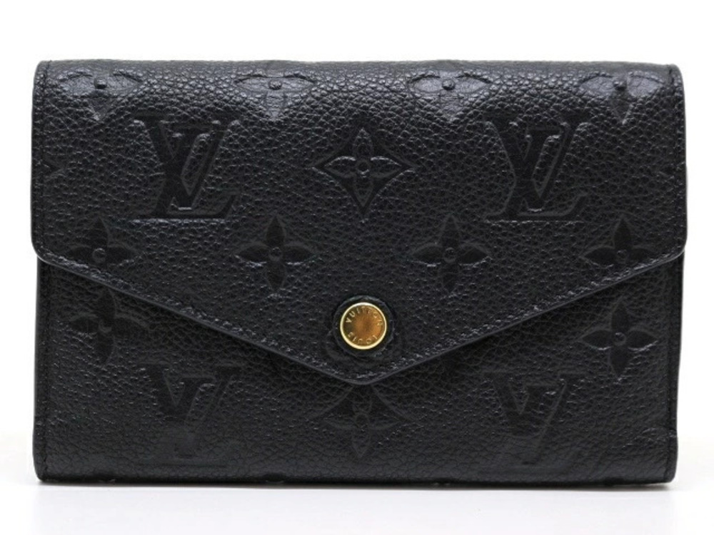 LOUIS VUITTON Wallet Accessories Portefeuille Curiese Compact Emplat Noir Black